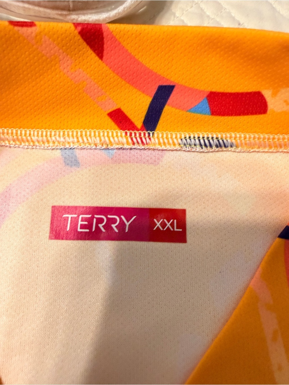 Terry Women's Orange Cycling Jersey with Graphic Bike Print - Picture 2 of 7